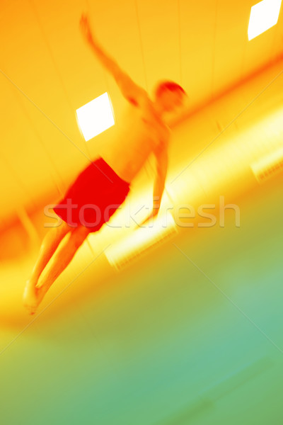 Motion Blur image of a diver in a competition Stock photo © soupstock