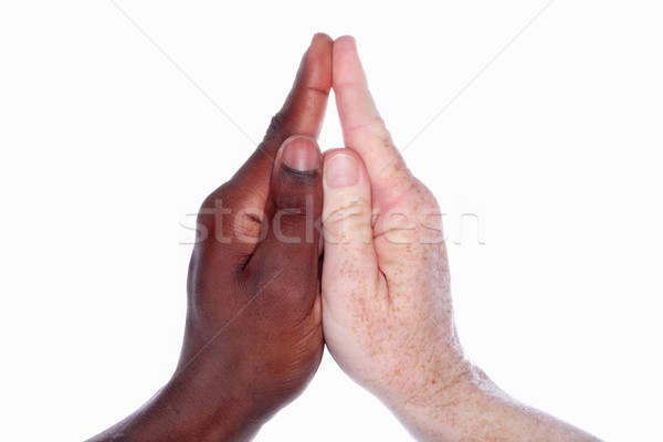 Two Hands forming a Church with a Steeple(based on a child's han Stock photo © soupstock