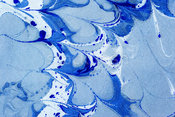 Blue Marbled Paper (made by myself) Stock photo © soupstock