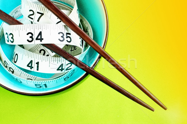 アジア料理 ペア 箸 ボウル 巻き尺 時計 ストックフォト © soupstock