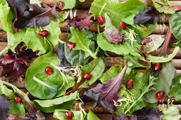 Stock photo: Organic Spring Mix Lettuce