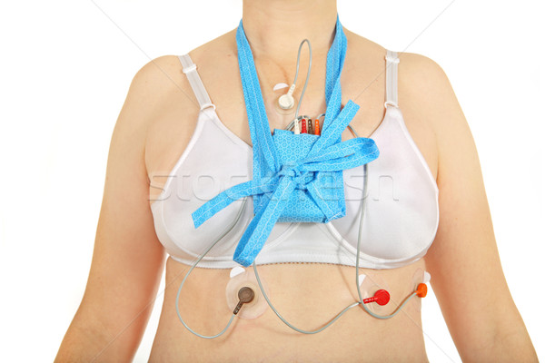 женщину сердце контроля портативный кардиограмма Сток-фото © soupstock