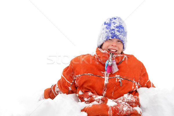 Playing on a Snowy Day  Stock photo © soupstock