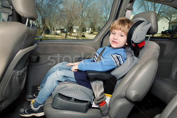Preschool age boy in a booster seat Stock photo © soupstock