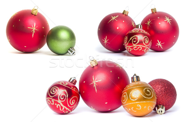 Christmas snuisterij stilleven groep bal goud Stockfoto © spanishalex