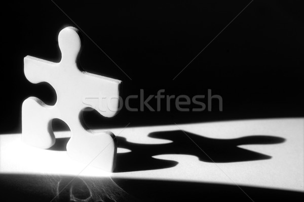 человека тень белый кусок луч Сток-фото © spanishalex