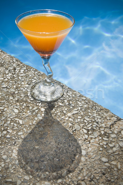 Koktél árnyék kék medence absztrakt nyár Stock fotó © spanishalex