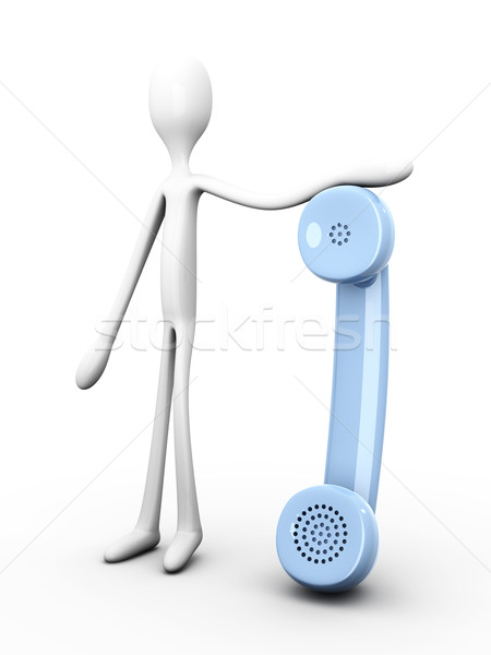 Telefonu 3D świadczonych ilustracja ciało Zdjęcia stock © Spectral