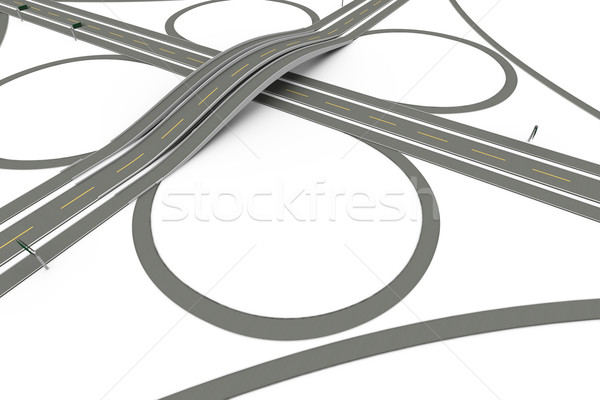 Autostrada 3D reso illustrazione isolato bianco Foto d'archivio © Spectral