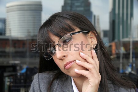 Stock foto: Träumerei · business · woman · Porträt · Frau · Arbeit · Schönheit