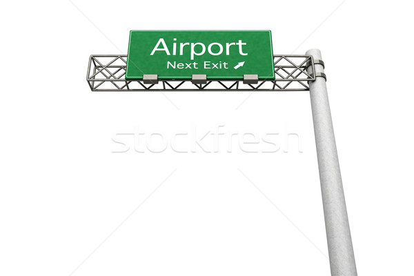 шоссе знак аэропорту 3D оказанный иллюстрация следующий Сток-фото © Spectral