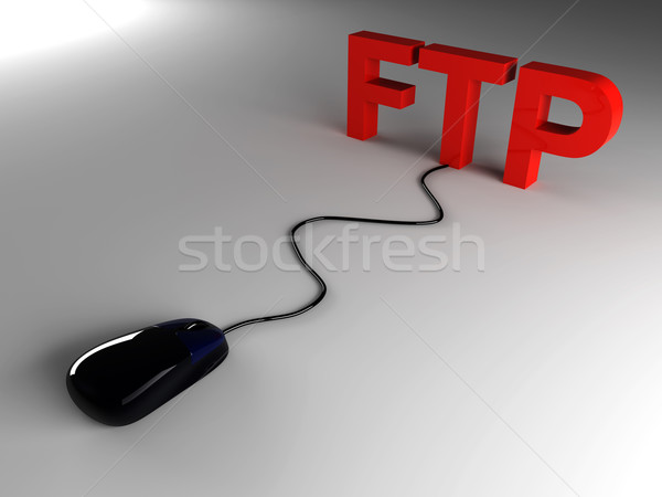 Сток-фото: Ftp · 3D · оказанный · иллюстрация · связи · интернет