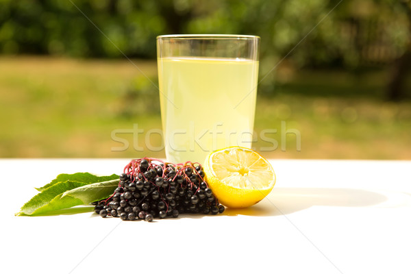 Foto d'archivio: Naturale · limonata · maggiore · frutti · di · bosco · vetro · frutta