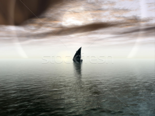 エンドレス 旅 デジタル 空 雲 風景 ストックフォト © Spectral