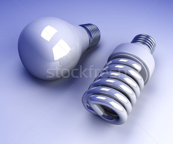 Glühbirnen alten neue modernen Energie Stock foto © Spectral
