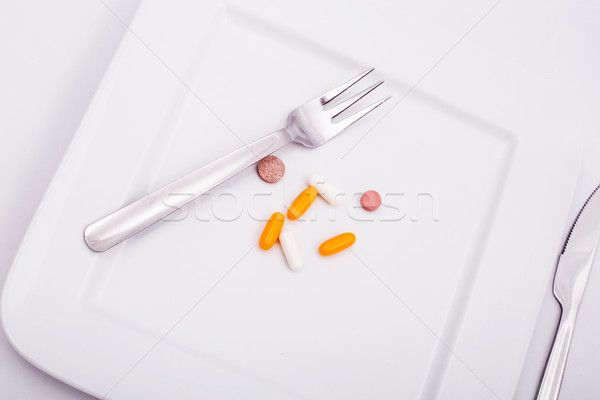 Zdjęcia stock: Dietetyczny · pigułki · lek · medycznych · charakter · muzyka