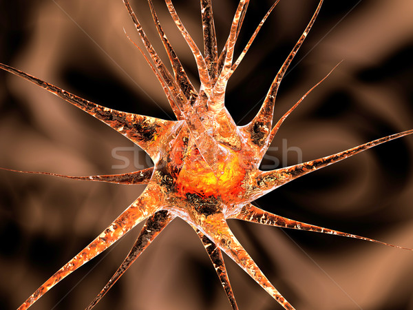 Cel 3d illustration netwerk hersenen energie microscoop Stockfoto © Spectral
