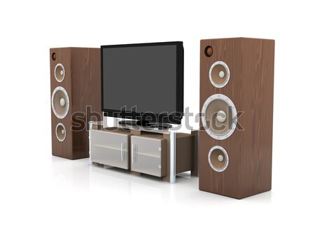 Home entertainment illustrazione 3d isolato bianco musica home Foto d'archivio © Spectral