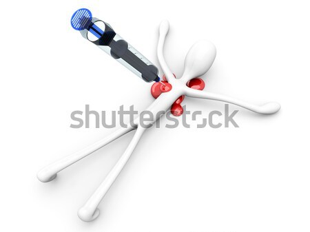 Gyógyszer rajz alkat óriás injekciós tű 3D Stock fotó © Spectral