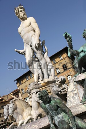 Fântână Florenţa statuie Italia Europa apă Imagine de stoc © Spectral
