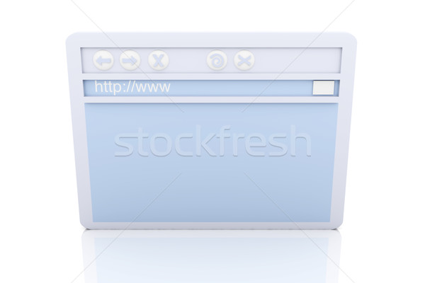 Browser venster 3d illustration symbolisch internet technologie Stockfoto © Spectral
