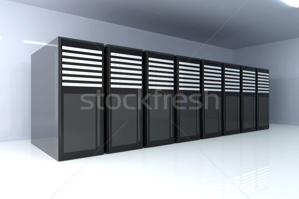 сервер комнату 3d иллюстрации сеть фермы связи Сток-фото © Spectral