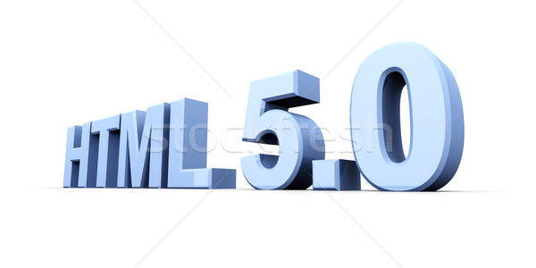 Html 50 3D レンダリング 実例 孤立した ストックフォト © Spectral