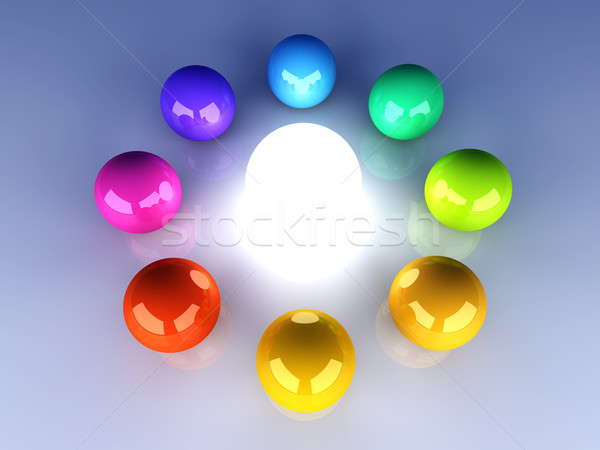 Szín kerék 3D renderelt illusztráció absztrakt Stock fotó © Spectral