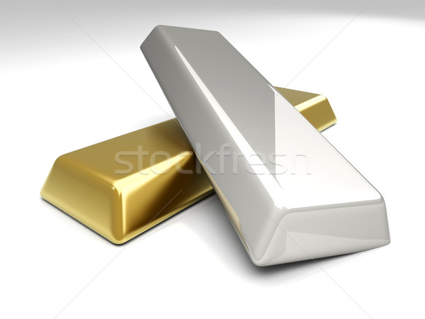 Stock photo: Gold and Silver	
