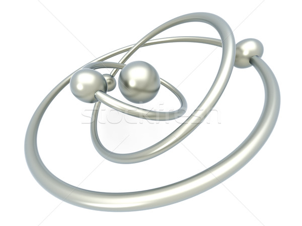 Atomique modèle 3D rendu illustration isolé [[stock_photo]] © Spectral