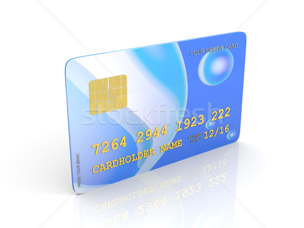 Kreditkarte 3D gerendert Illustration isoliert weiß Stock foto © Spectral