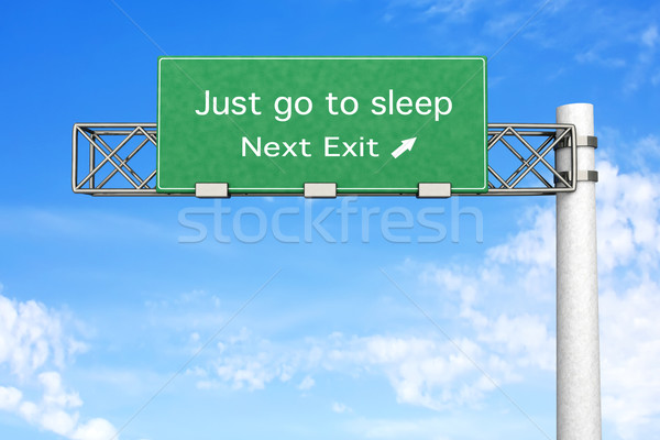 Stock photo: Highway Sign - Sleep
