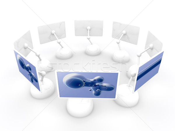 Design Bildschirm Array 3D gerendert Illustration Stock foto © Spectral