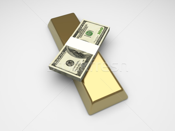 Pénz befektetések 3D renderelt illusztráció papír Stock fotó © Spectral