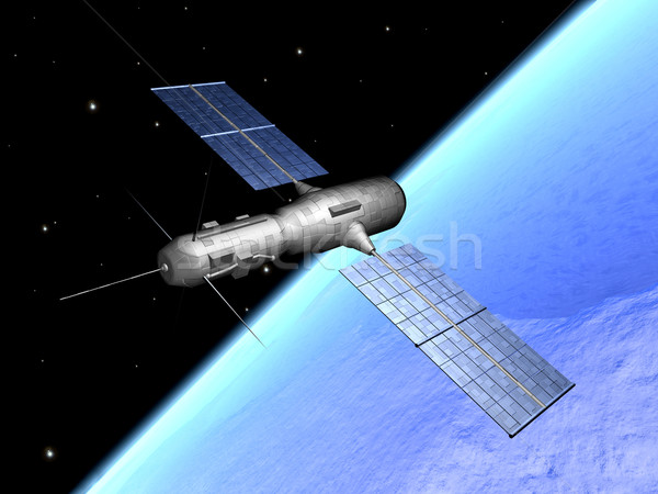 Satellite over the earth 1 Stock photo © Spectral