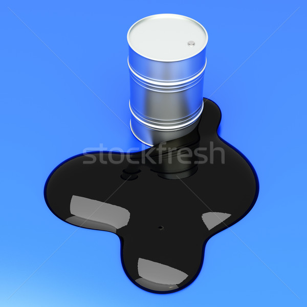 Stock foto: Öl · Leckage · Barrel · 3D · gerendert · Illustration