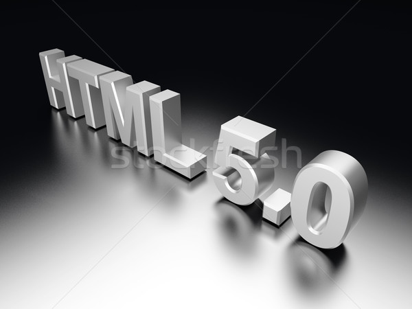 Html 50 3D prestados ilustración ordenador Foto stock © Spectral