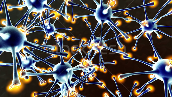 Sieci 3D świadczonych ilustracja zdrowia mózgu Zdjęcia stock © Spectral