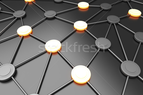 Netzwerk 3D gerendert Illustration Energie Macht Stock foto © Spectral