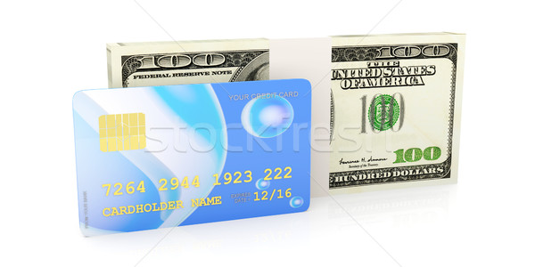 Stock photo: Credit Card and Cash