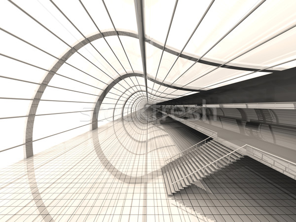 Luft Station 3D gerendert Illustration Himmel Stock foto © Spectral