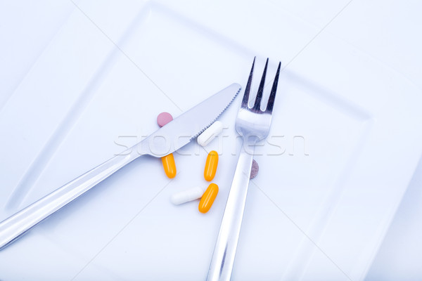 Diätetische Pillen medizinischen Natur Medizin Stock foto © Spectral