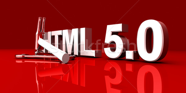 Html 50 Werkzeuge 3D gerendert Illustration Stock foto © Spectral
