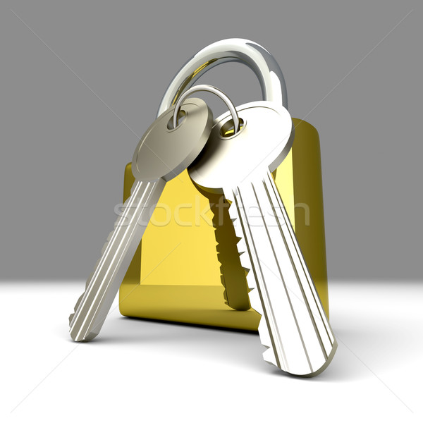 Padlock with Keys Stock photo © Spectral