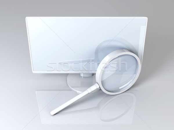 Asztali keresés 3D renderelt illusztráció képernyő Stock fotó © Spectral