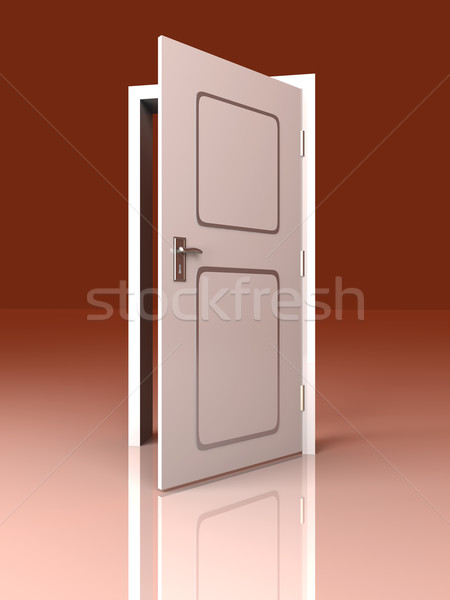 Offenen Tür Tür öffnen 3D gerendert Illustration Stock foto © Spectral