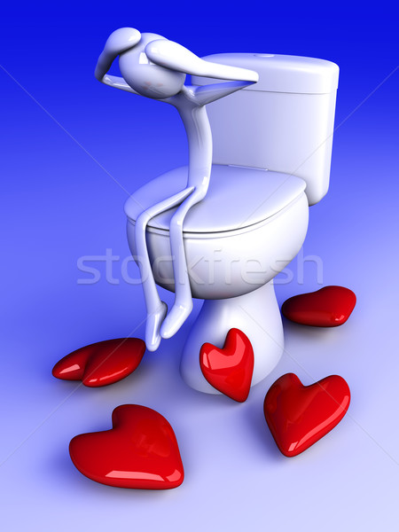 Lovesick in the restroom		 Stock photo © Spectral