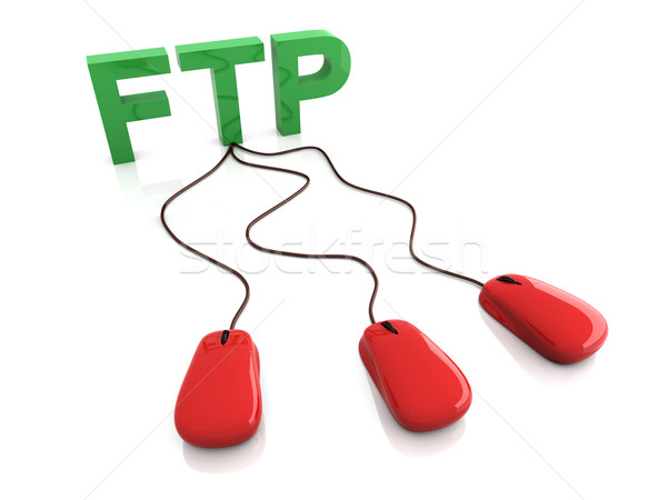 Сток-фото: Ftp · 3D · оказанный · иллюстрация · связи · интернет