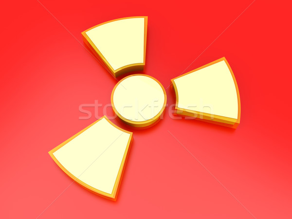 Radioattivo segno 3D reso illustrazione Foto d'archivio © Spectral