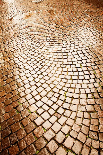 Macskakő járda Verona ősi Olaszország út Stock fotó © Spectral